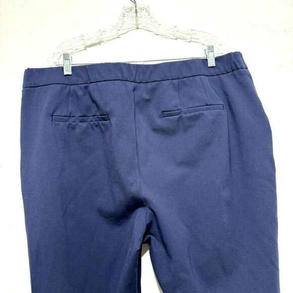 Eloquii Pants Navy Blue Stretch Work Career Tapered Leg High Rise Womens sz 22 - Picture 6 of 7